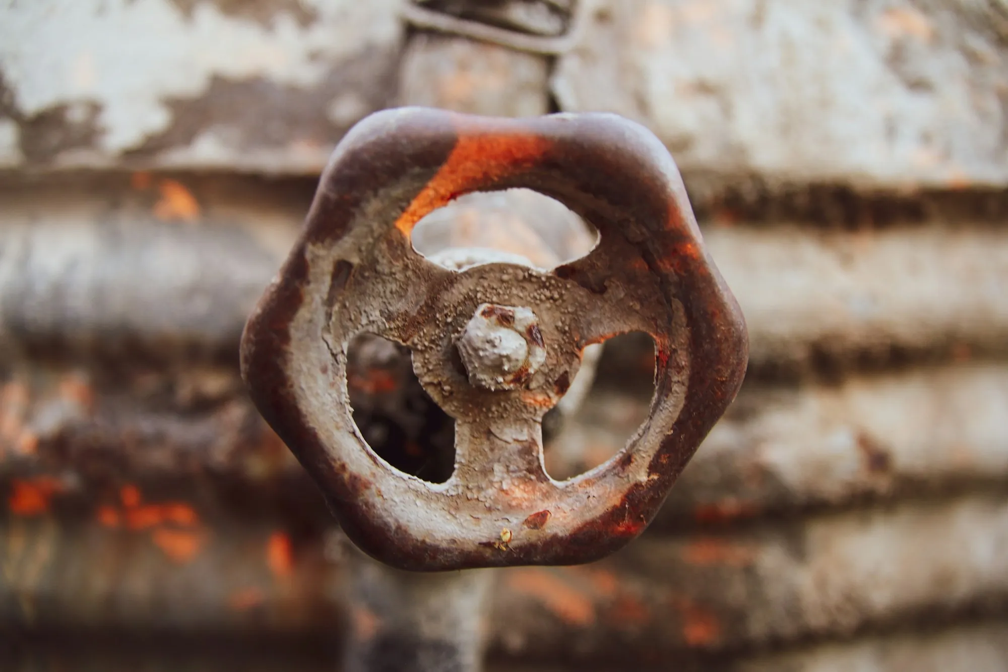 Iron & Sulfur Removal in Newport Beach Rusty valve handle on an old water line